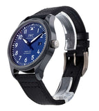 Buy Shop IWC Pilot’s Watch Mark XVIII Edition “Laureus Sport for Good Foundation" Blue Dial Black Nylon Strap Watch for Men - IW324703 USA Online