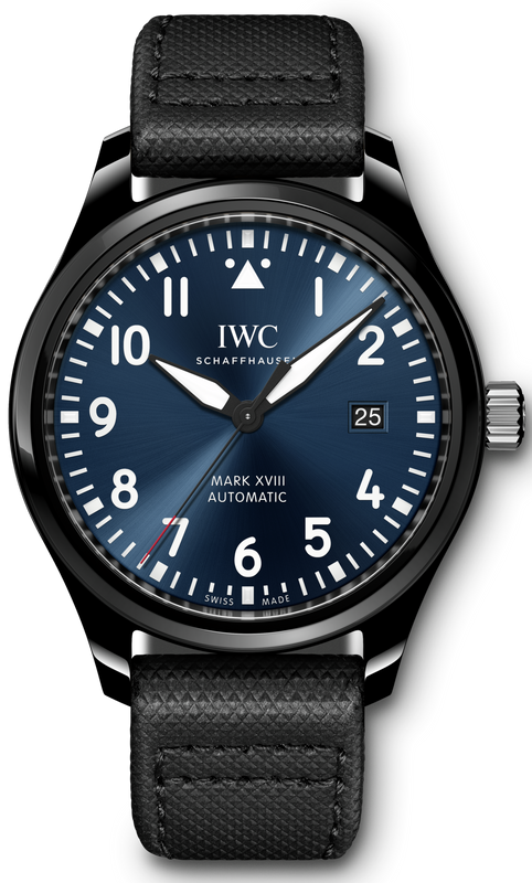 Buy Shop IWC Pilot’s Watch Mark XVIII Edition “Laureus Sport for Good Foundation" Blue Dial Black Nylon Strap Watch for Men - IW324703 USA Online