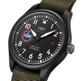 Buy Shop IWC Pilot’s Watch Mark XVIII Top Gun Edition “SFTI” Black Dial Green Nylon Strap Watch for Men - IW324712 USA Online