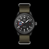 Buy Shop IWC Pilot’s Watch Mark XVIII Top Gun Edition “SFTI” Black Dial Green Nylon Strap Watch for Men - IW324712 USA Online