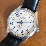 Buy Shop IWC Pilot's Watch Mark XVIII White Dial Black Leather Strap Watch for Men - IW327002 USA Online