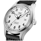 Buy Shop IWC Pilot's Watch Mark XVIII White Dial Black Leather Strap Watch for Men - IW327002 USA Online
