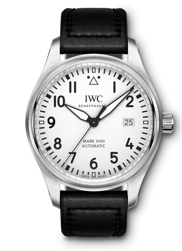 Buy Shop IWC Pilot's Watch Mark XVIII White Dial Black Leather Strap Watch for Men - IW327002 USA Online