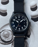 Buy Shop IWC Pilot Watch Chronograph Top Gun Edition Black Dial Black Nylon Strap Watch for Men - IW326901 USA Online