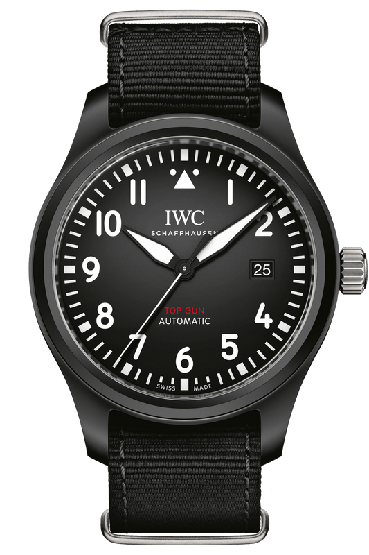 Buy Shop IWC Pilot Watch Chronograph Top Gun Edition Black Dial Black Nylon Strap Watch for Men - IW326901 USA Online