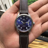 Buy Shop IWC Pilots Watch Mark XVII Edition Le Petit Prince Blue Dial Brown Leather Strap Watch for Men - IW326506 USA Online