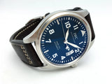 Buy Shop IWC Pilots Watch Mark XVII Edition Le Petit Prince Blue Dial Brown Leather Strap Watch for Men - IW326506 USA Online