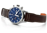 Buy Shop IWC Pilots Watch Mark XVII Edition Le Petit Prince Blue Dial Brown Leather Strap Watch for Men - IW326506 USA Online