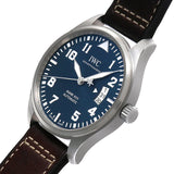 Buy Shop IWC Pilots Watch Mark XVII Edition Le Petit Prince Blue Dial Brown Leather Strap Watch for Men - IW326506 USA Online