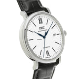 Buy Shop IWC Portofino Automatic '150 Years' Edition Automatic White Dial Black Leather Strap Watch for Men - IW356519 USA Online