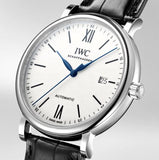 Buy Shop IWC Portofino Automatic '150 Years' Edition Automatic White Dial Black Leather Strap Watch for Men - IW356519 USA Online