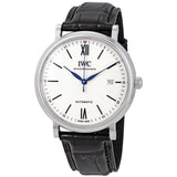 Buy Shop IWC Portofino Automatic '150 Years' Edition Automatic White Dial Black Leather Strap Watch for Men - IW356519 USA Online
