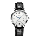 Buy Shop IWC Portofino Automatic '150 Years' Edition Automatic White Dial Black Leather Strap Watch for Men - IW356519 USA Online