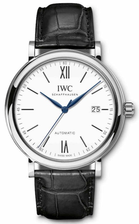 Buy Shop IWC Portofino Automatic '150 Years' Edition Automatic White Dial Black Leather Strap Watch for Men - IW356519 USA Online