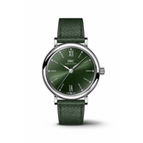 Buy Shop IWC Portofino Automatic Automatic Green Dial Green Leather Strap Watch for Women - IW357412 USA Online