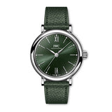 Buy Shop IWC Portofino Automatic Automatic Green Dial Green Leather Strap Watch for Women - IW357412 USA Online