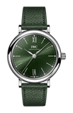 Buy Shop IWC Portofino Automatic Automatic Green Dial Green Leather Strap Watch for Women - IW357412 USA Online