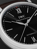 Buy Shop IWC Portofino Automatic Black Dial Black Leather Strap Watch for Men - IW356502 USA Online