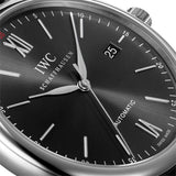 Buy Shop IWC Portofino Automatic Black Dial Black Leather Strap Watch for Men - IW356502 USA Online