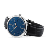 Buy Shop IWC Portofino Automatic Blue Dial Black Leather Strap Watch for Men - IW356523 USA Online