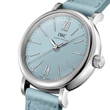 Buy Shop IWC Portofino Automatic Blue Dial Blue Leather Strap Watch for Women - IW357416 USA Online