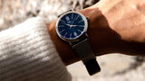 Buy Shop IWC Portofino Automatic Blue Dial Silver Mesh Bracelet Watch for Women - IW357404 USA Online