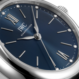 Buy Shop IWC Portofino Automatic Blue Dial Silver Mesh Bracelet Watch for Women - IW357404 USA Online