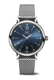 Buy Shop IWC Portofino Automatic Blue Dial Silver Mesh Bracelet Watch for Women - IW357404 USA Online