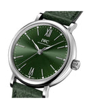 Buy Shop IWC Portofino Automatic Green Dial Green Leather Strap Watch for Women - IW357405 USA Online
