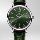 Buy Shop IWC Portofino Automatic Green Dial Green Leather Strap Watch for Women - IW357405 USA Online