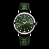Buy Shop IWC Portofino Automatic Green Dial Green Leather Strap Watch for Women - IW357405 USA Online