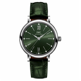 Buy Shop IWC Portofino Automatic Green Dial Green Leather Strap Watch for Women - IW357405 USA Online