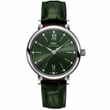 Buy Shop IWC Portofino Automatic Green Dial Green Leather Strap Watch for Women - IW357405 USA Online