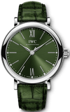 Buy Shop IWC Portofino Automatic Green Dial Green Leather Strap Watch for Women - IW357405 USA Online