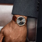 Buy Shop IWC Portofino Automatic Grey Dial Brown Leather Strap Watch for Men - IW356511 USA Online