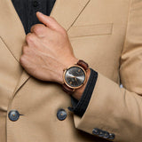 Buy Shop IWC Portofino Automatic Grey Dial Brown Leather Strap Watch for Men - IW356511 USA Online