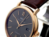 Buy Shop IWC Portofino Automatic Grey Dial Brown Leather Strap Watch for Men - IW356511 USA Online