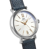 Buy Shop IWC Portofino Automatic Silver Dial Blue Leather Strap Watch for Women - IW357411 USA Online
