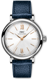 Buy Shop IWC Portofino Automatic Silver Dial Blue Leather Strap Watch for Women - IW357411 USA Online