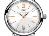 Buy Shop IWC Portofino Automatic Silver Dial Brown Leather Strap Watch for Women - IW357403 USA Online