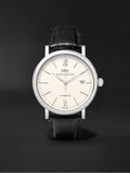 Buy Shop IWC Portofino Automatic White Dial Black Leather Strap Watch for Men - IW356501 USA Online