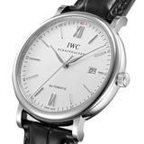 Buy Shop IWC Portofino Automatic White Dial Black Leather Strap Watch for Men - IW356501 USA Online