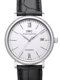 Buy Shop IWC Portofino Automatic White Dial Black Leather Strap Watch for Men - IW356501 USA Online