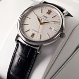 Buy Shop IWC Portofino Automatic White Dial Black Leather Strap Watch for Men - IW356517 USA Online