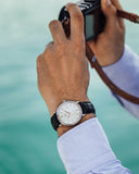 Buy Shop IWC Portofino Automatic White Dial Black Leather Strap Watch for Men - IW356517 USA Online