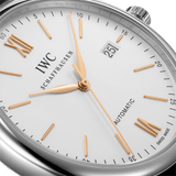 Buy Shop IWC Portofino Automatic White Dial Black Leather Strap Watch for Men - IW356517 USA Online