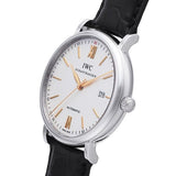 Buy Shop IWC Portofino Automatic White Dial Black Leather Strap Watch for Men - IW356517 USA Online