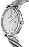 Buy Shop IWC Portofino Automatic White Dial Silver Mesh Bracelet Watch for Men - IW356505 USA Online