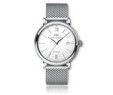 Buy Shop IWC Portofino Automatic White Dial Silver Mesh Bracelet Watch for Men - IW356505 USA Online