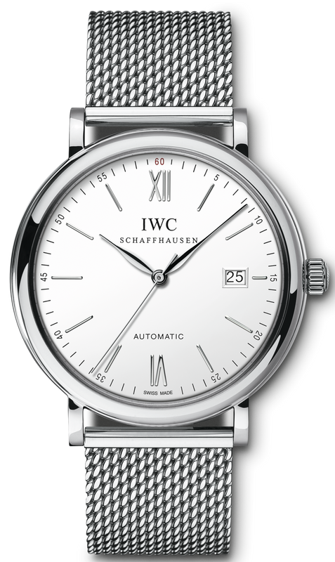 Buy Shop IWC Portofino Automatic White Dial Silver Mesh Bracelet Watch for Men - IW356505 USA Online